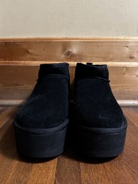 UGG Black Platform Ankle Shoes